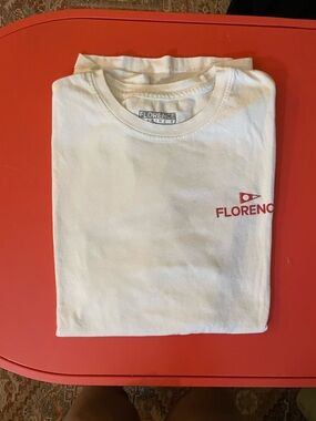 Florence Marine X White Tee with Red logo